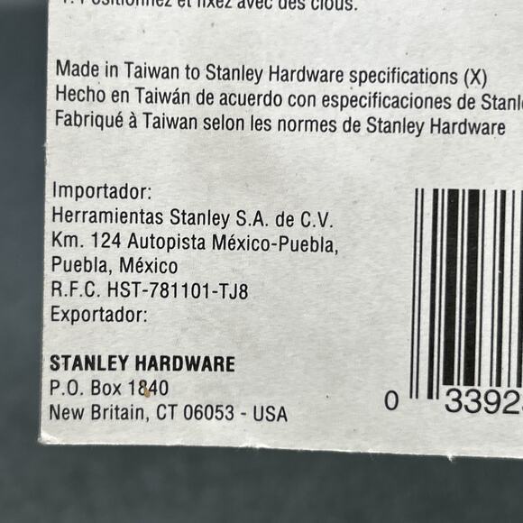 Vintage Stanley House Number 5 Brass Finish 4" Metal Sign NOS Packaged 57-9941 - Picture 3 of 5